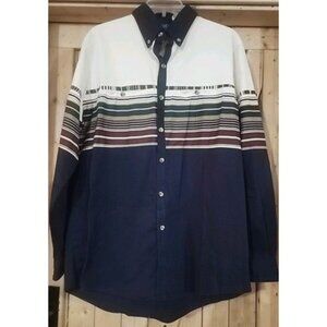 VTG Spindle River Mens Button Down Long Sleeve Western Shirt Size L Plaid Cotton